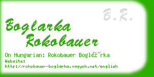 boglarka rokobauer business card